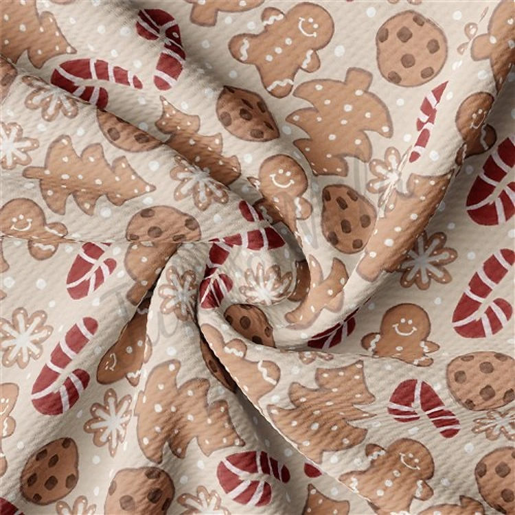 Christmas Printed Liverpool Bullet Textured Stretch Solid Strip Thick Knit Jersey Fabric
