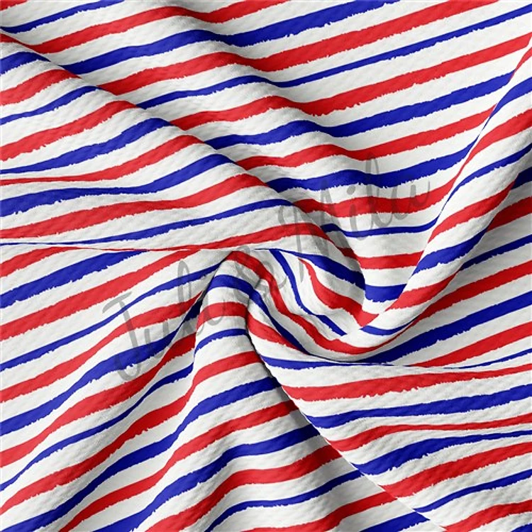 Patriotic 4th of July Printed Liverpool Stretch USA Flag (PT33) TBP102 & Get a Free $89.99 Embroidery Bundle