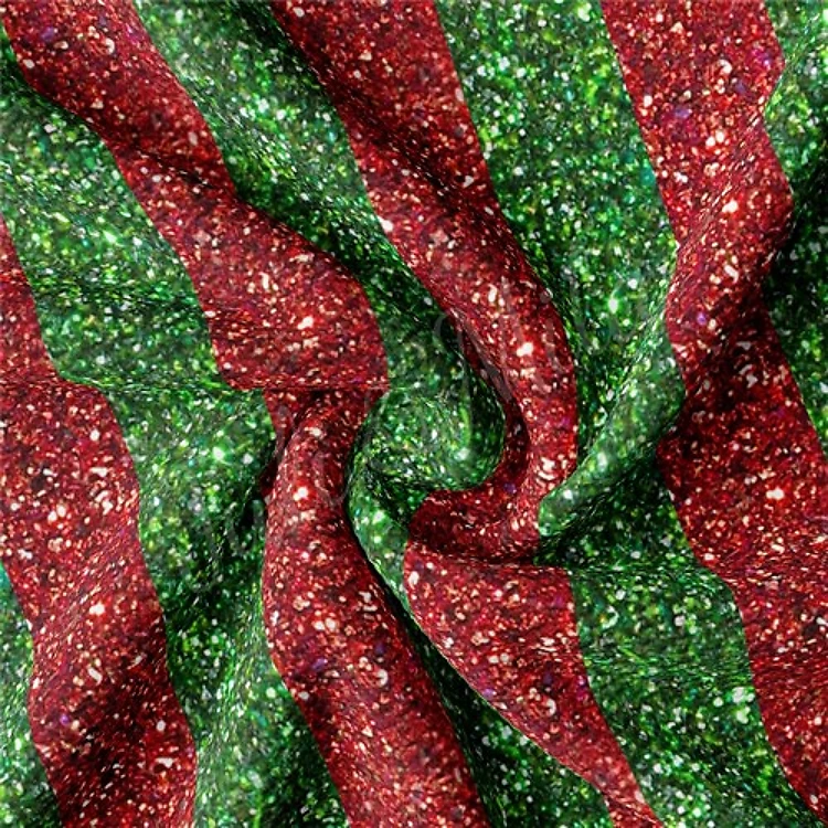 Christmas Printed Liverpool Bullet Textured Stretch Solid Strip Thick Knit Jersey Fabric