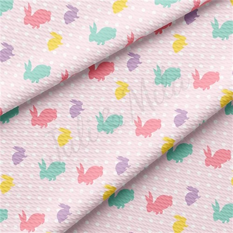 Easter AA2409 Liverpool Bullet Textured Stretch Solid Strip Thick Knit Jersey Fabric