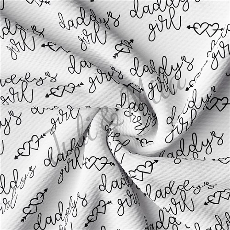 Daddy's Girl Printed Liverpool Fabric (Daddy"sgirl2) & Get a Free $89.99 Embroidery Bundle