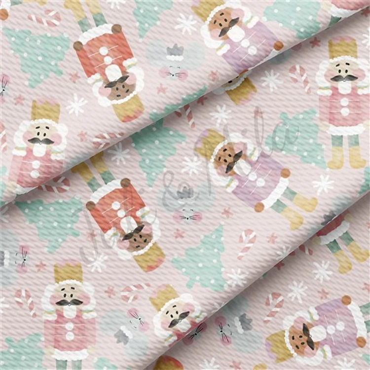 Nutcracker Christmas Liverpool Bullet Textured Stretch Solid Strip Thick Knit Jersey Fabric