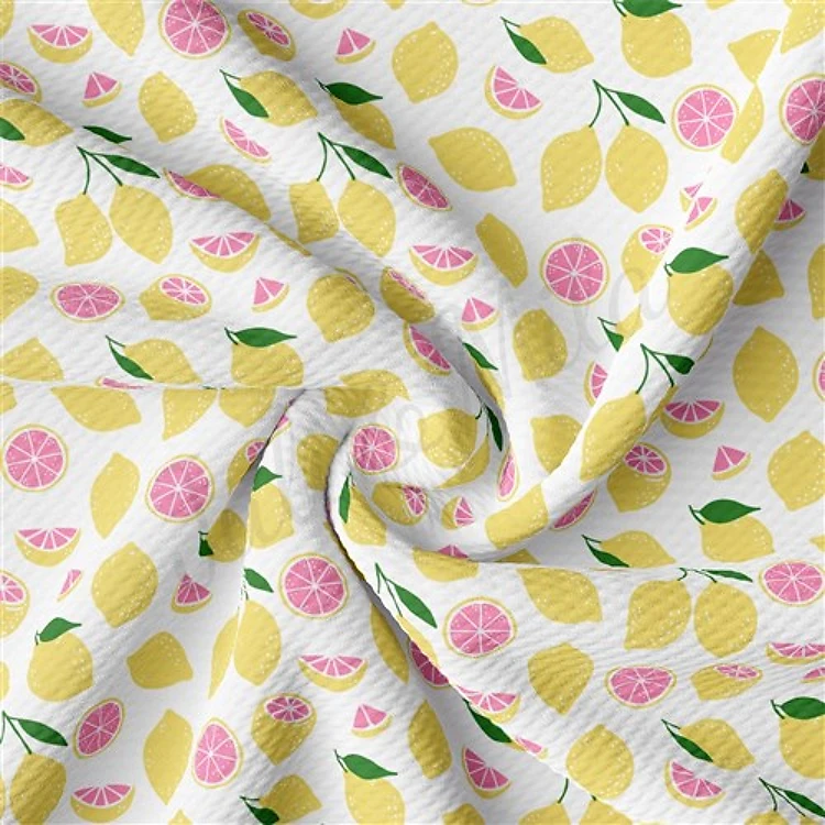 Lemon AA2392 Liverpool Bullet Textured Stretch Solid Strip Thick Knit Jersey Fabric