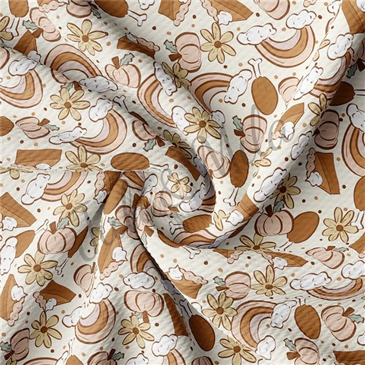 Thanksgiving Printed Floral Liverpool BowFloral AB8 & Get a Free $89.99 Embroidery Bundle