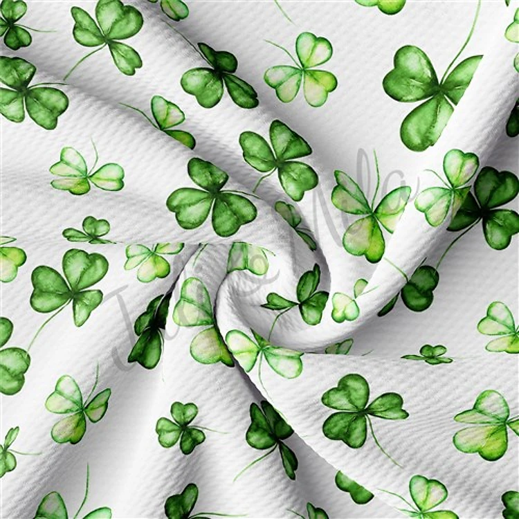 St. Patrick's Day Patrick28 Liverpool Bullet Textured Stretch Solid Strip Thick Knit Jersey Fabric