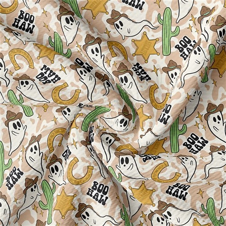 Fall Autumn Pumpkin Halloween Printed boo haw AA1855 & Get a Free $89.99 Embroidery Bundle