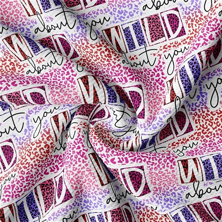 Valentine's Day Printed Liverpool Bullet Textured Stretch Solid Strip Thick Knit Jersey Fabric