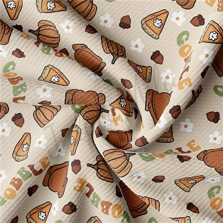 Thanksgiving Fall Autumn Liverpool Bullet Textured Stretch Solid Strip Thick Knit Jersey Fabric