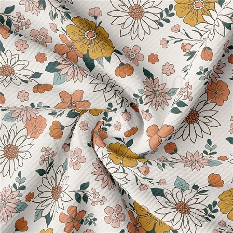 Floral Printed Liverpool Fabric AA2195 & Get a Free $89.99 Embroidery Bundle