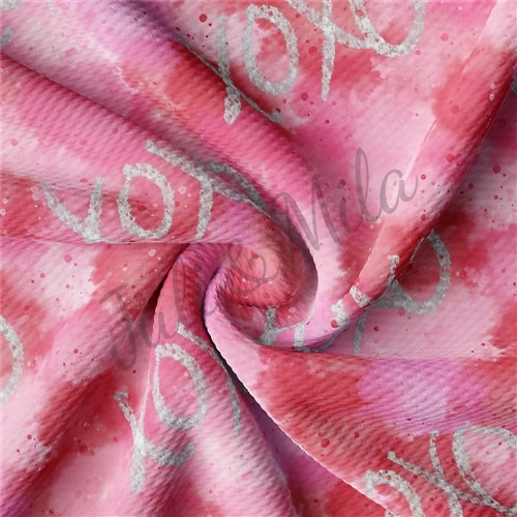 Valentine's Day Printed Liverpool Bullet Textured Stretch Solid Strip Thick Knit Jersey Fabric