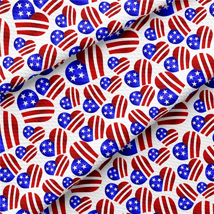 Patriotic 4th of July Printed Liverpool USA Flag (PT20) TBP102 & Get a Free $89.99 Embroidery Bundle