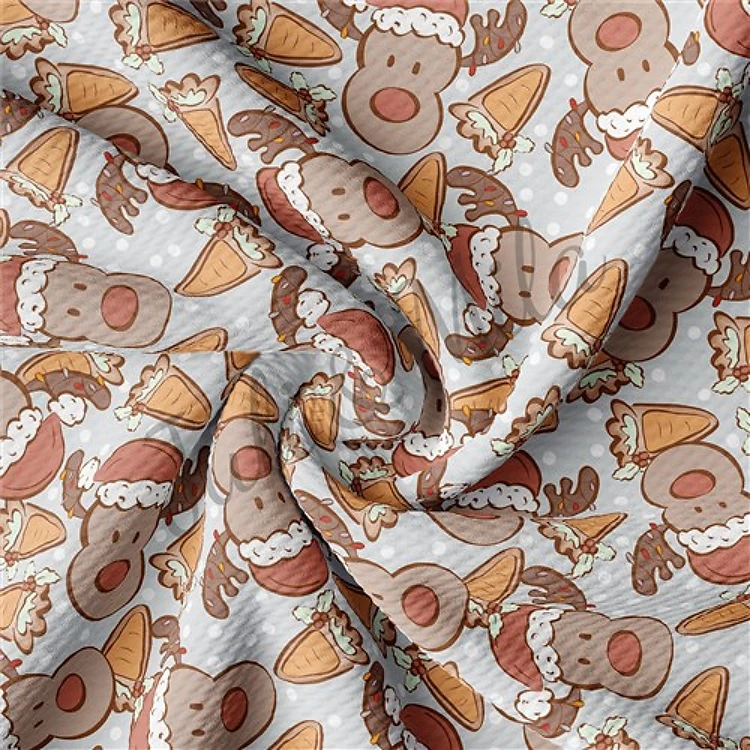 Reindeer Printed Liverpool Fabric christmasseries56 & Get a Free $89.99 Embroidery Bundle