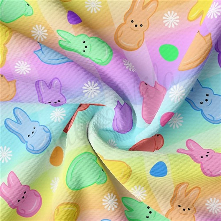 Easter AA2376 Liverpool Bullet Textured Stretch Solid Strip Thick Knit Jersey Fabric