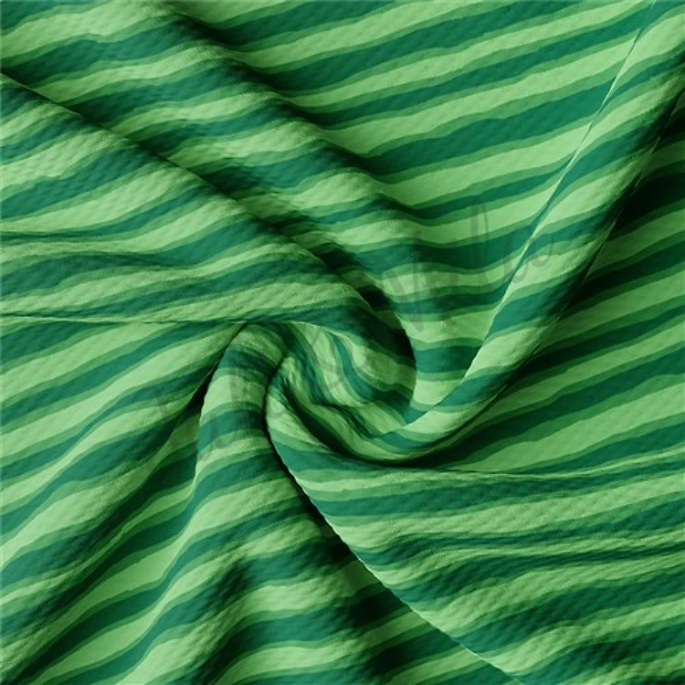 Watermelon Liverpool Bullet Textured Stretch Solid Strip Thick Knit Jersey Fabric