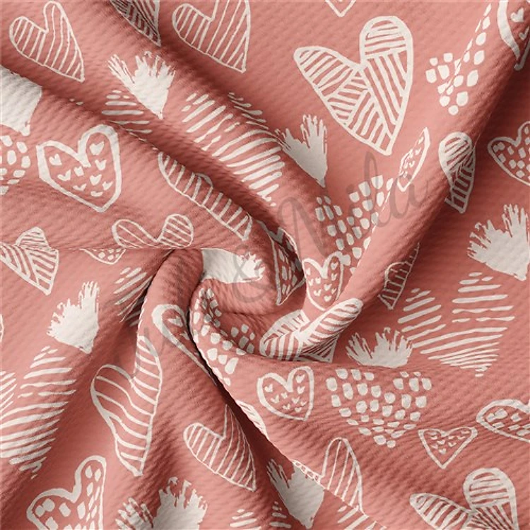 Valentine's Day Liverpool Bullet Textured Stretch Solid Strip Thick Knit Jersey Fabric