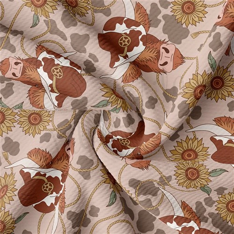 Boho Western Printed Liverpool Fabric AA2173 & Get a Free $89.99 Embroidery Bundle