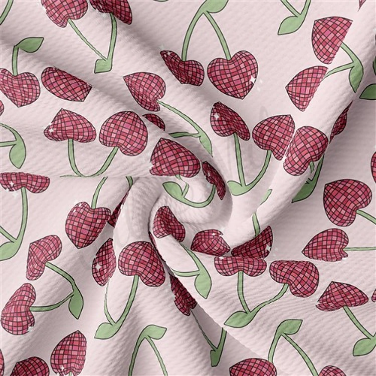 Valentine's Day Hearts Liverpool Bullet Textured Stretch Solid Strip Thick Knit Jersey Fabric