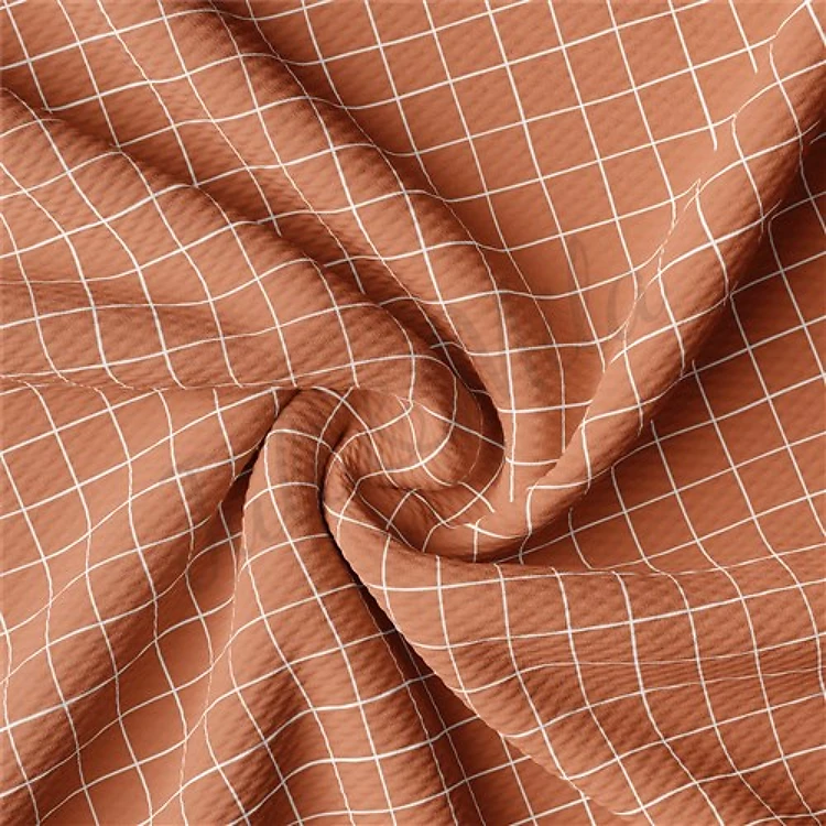 Printed Liverpool Bullet Textured Stretch Solid Strip Thick Knit Jersey Fabric