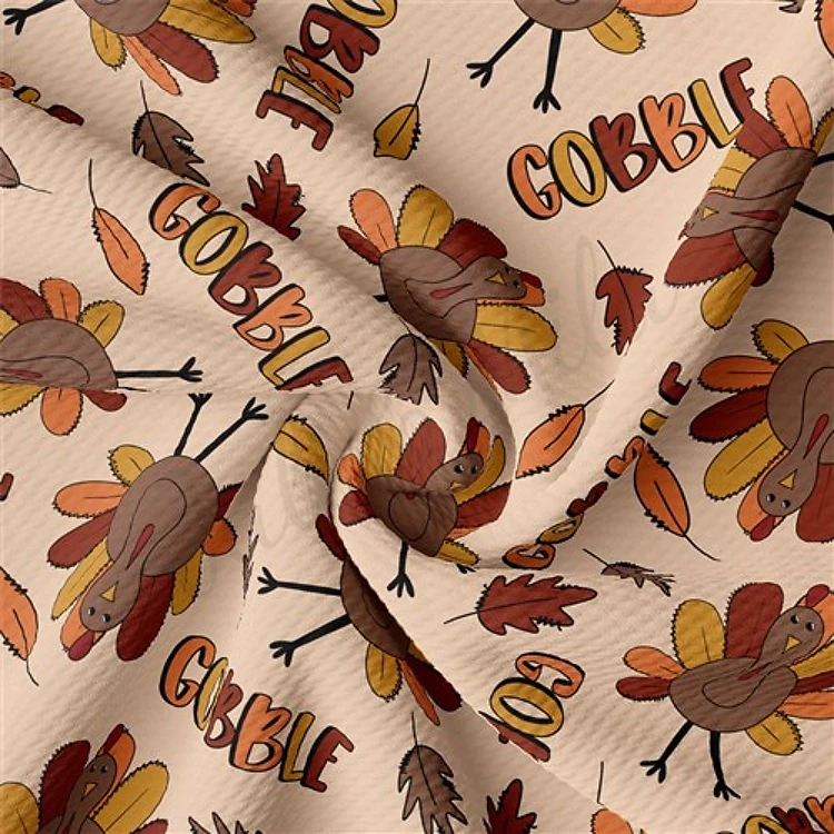 Thanksgiving Turkey Autumn Fall Autumn Fall Halloween Printed Liverpool AA1942 & Get a Free $89.99 Embroidery Bundle