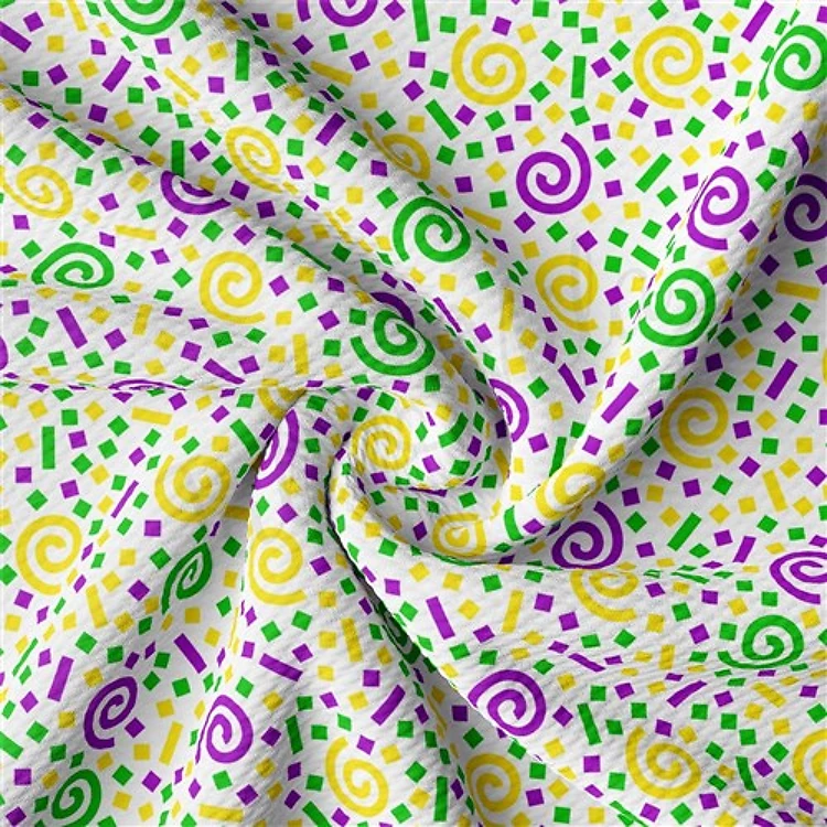 Mardi Gras AA2353 Liverpool Bullet Textured Stretch Solid Strip Thick Knit Jersey Fabric