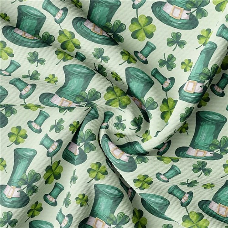 St. Patricks day Printed Liverpool Stretch Solid Strip & Get a Free $89.99 Embroidery Bundle