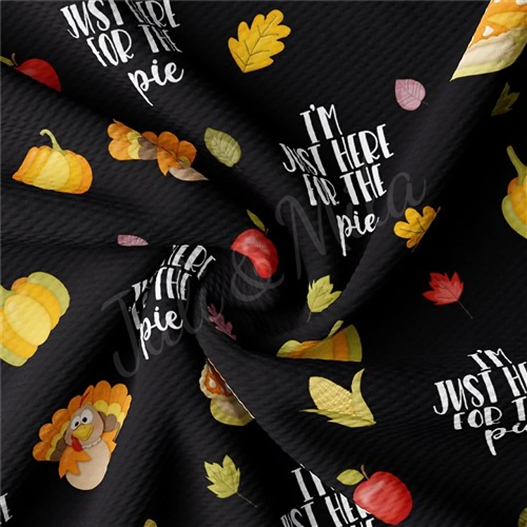 Thanksgiving Printed Liverpool Bullet Textured Stretch Solid Strip Thick Knit Jersey Fabric