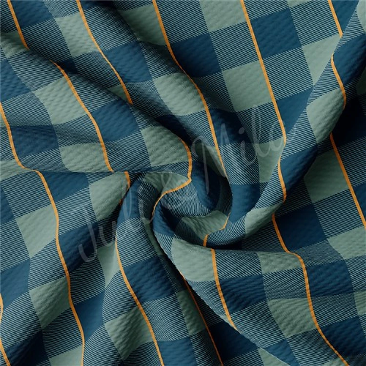 Printed Liverpool 4 Way Fabric Plaid AA262 & Get a Free $89.99 Embroidery Bundle