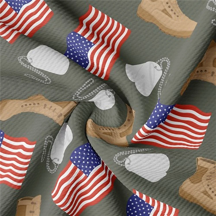 Patriotic Printed Liverpool Fabric AA2080 & Get a Free $89.99 Embroidery Bundle