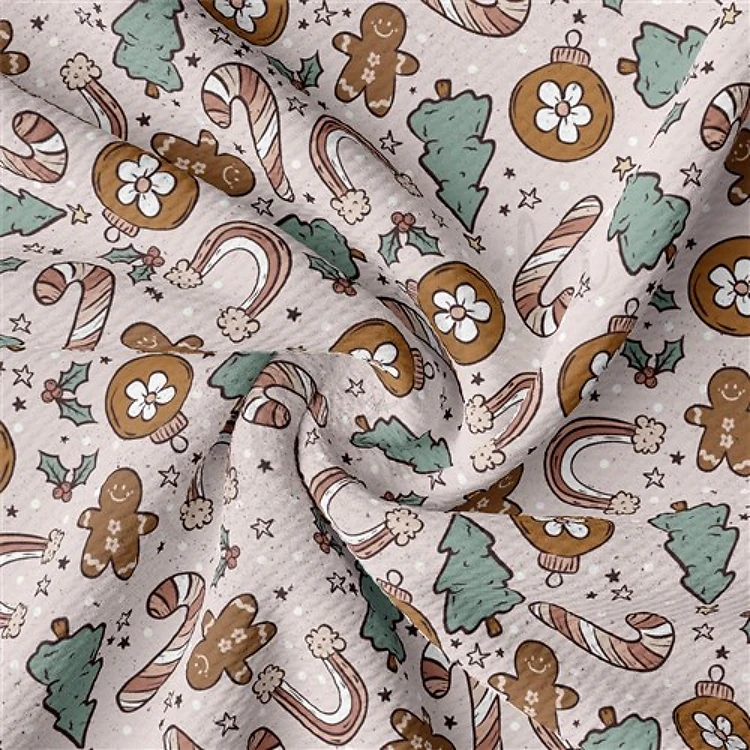 Christmas Printed Liverpool Fabric AA2091 & Get a Free $89.99 Embroidery Bundle