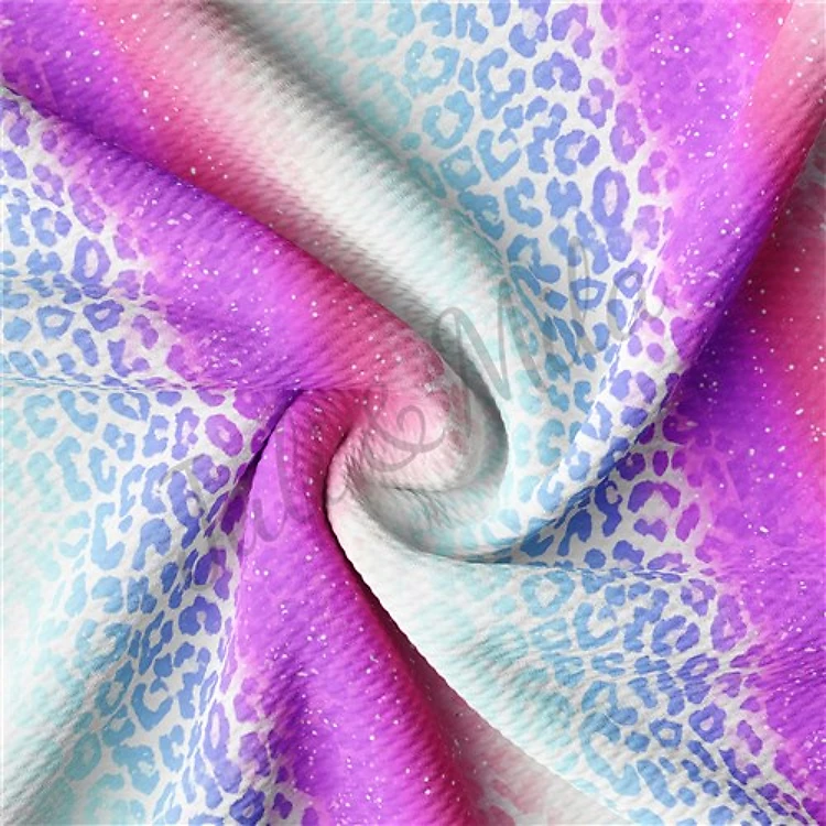 Cheetah Leopard AA173 TBP102 Liverpool Bullet Textured Stretch Solid Strip Thick Knit Jersey Fabric