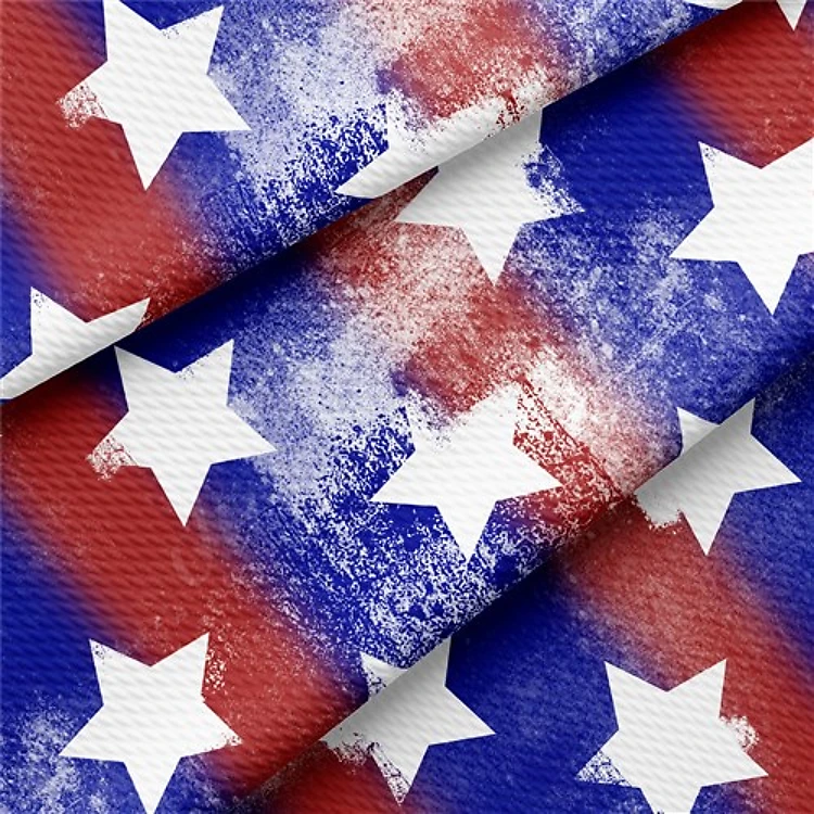 4th of July Patriotic Printed Liverpool Stretch AA1526 & Get a Free $89.99 Embroidery Bundle