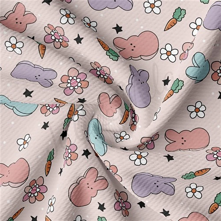 Easter Bunnies Printed Liverpool Fabric AA2114 & Get a Free $89.99 Embroidery Bundle