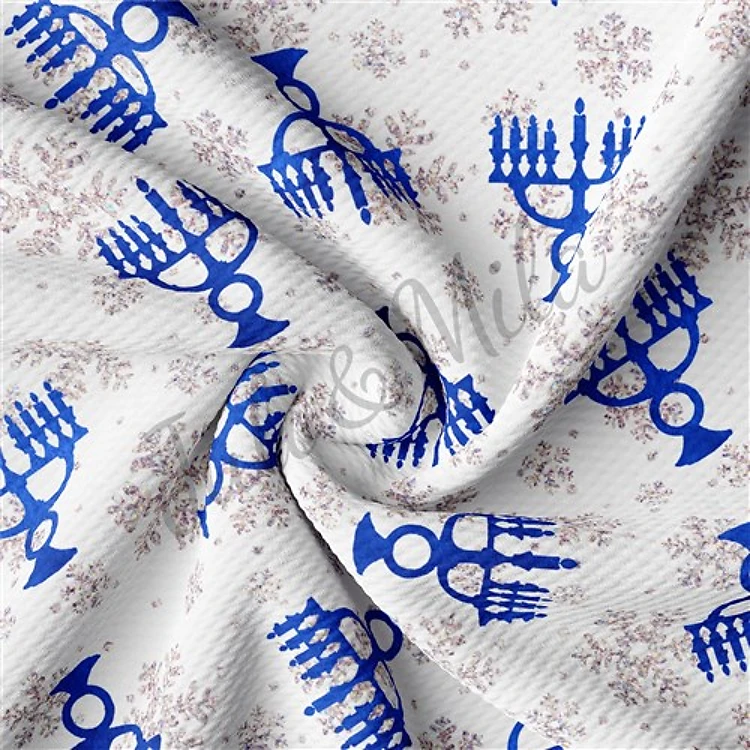 Hanukkah Liverpool Bullet Textured Stretch Solid Strip Thick Knit Jersey Fabric