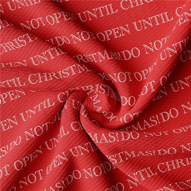 Christmas Printed Liverpool Bullet Textured Stretch Solid Strip Thick Knit Jersey Fabric