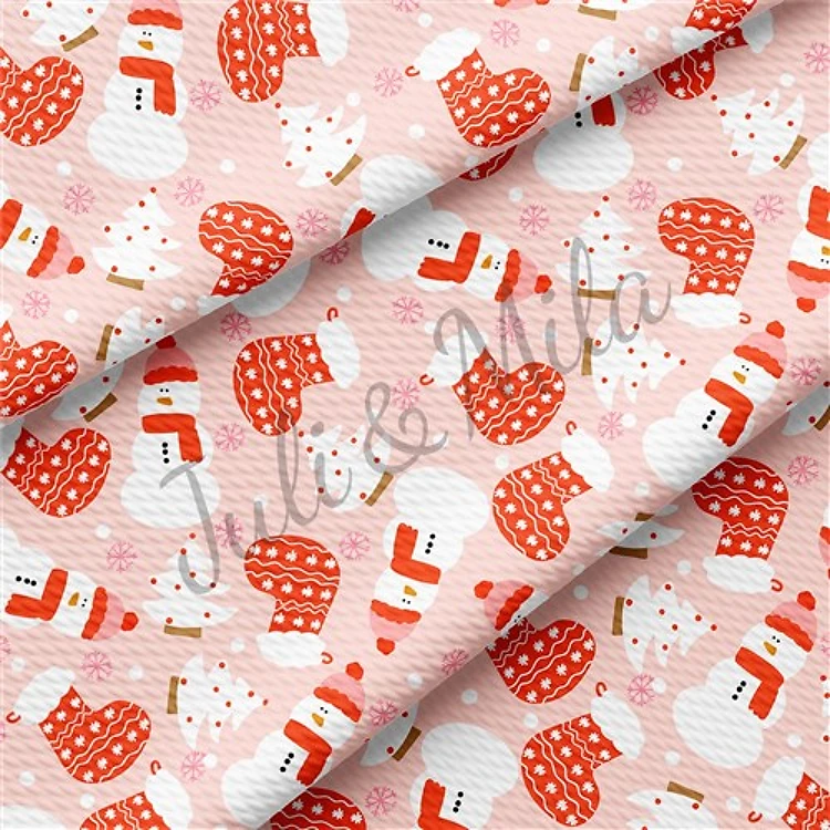 Pink Winter party Printed Liverpool 4Way AC5 & Get a Free $89.99 Embroidery Bundle