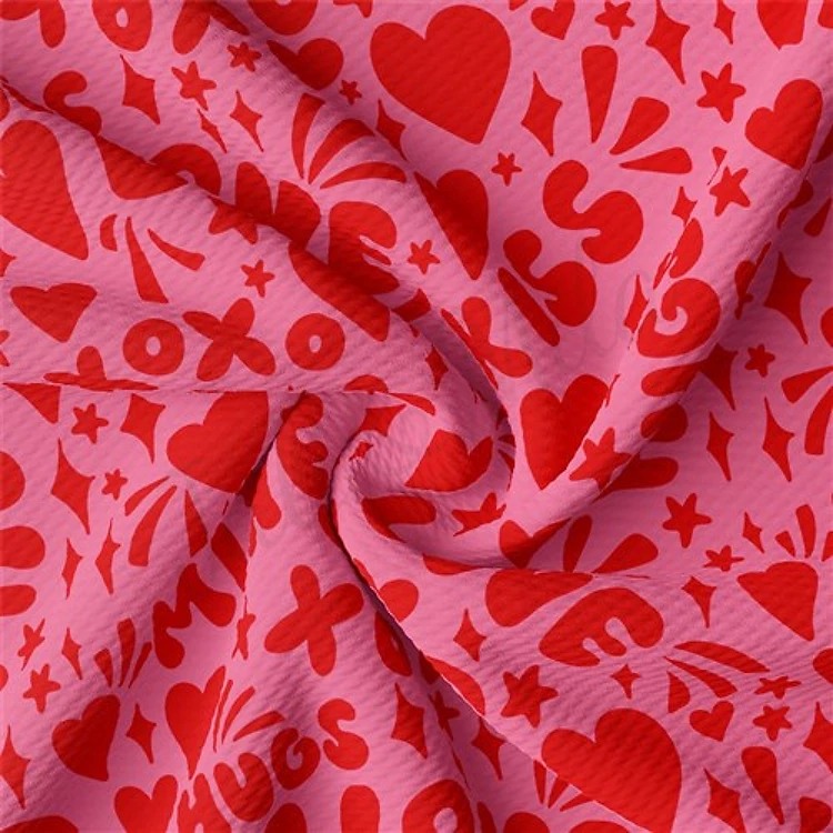 Valentine's Day Liverpool Bullet Textured Stretch Solid Strip Thick Knit Jersey Fabric