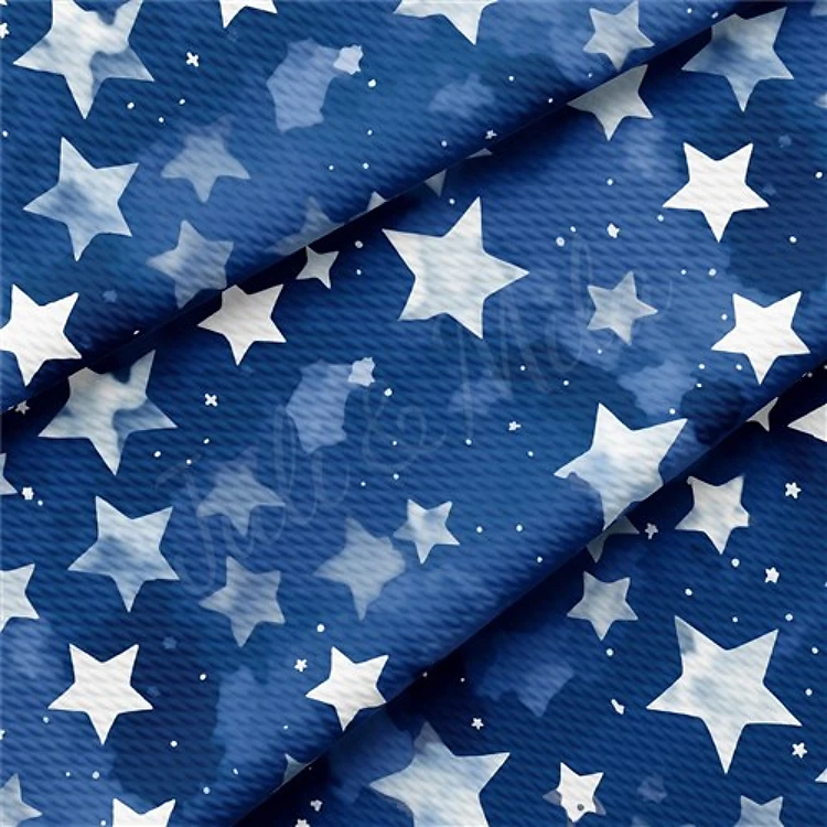 Patriotic 4th of July Printed Liverpool Fabric AA1649 & Get a Free $89.99 Embroidery Bundle