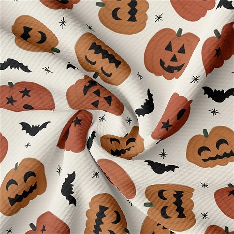 Autumn Fall Halloween Printed Liverpool Fabric AA1838 & Get a Free $89.99 Embroidery Bundle