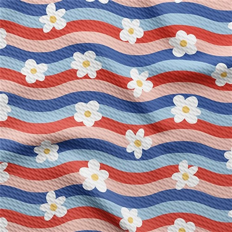 4th of July Patriotic Printed Liverpool Fabric AA1852 & Get a Free $89.99 Embroidery Bundle