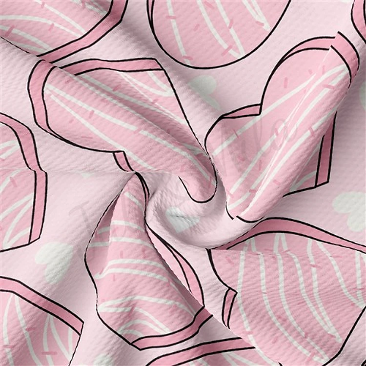Valentine's Day Liverpool Bullet Textured Stretch Solid Strip Thick Knit Jersey Fabric