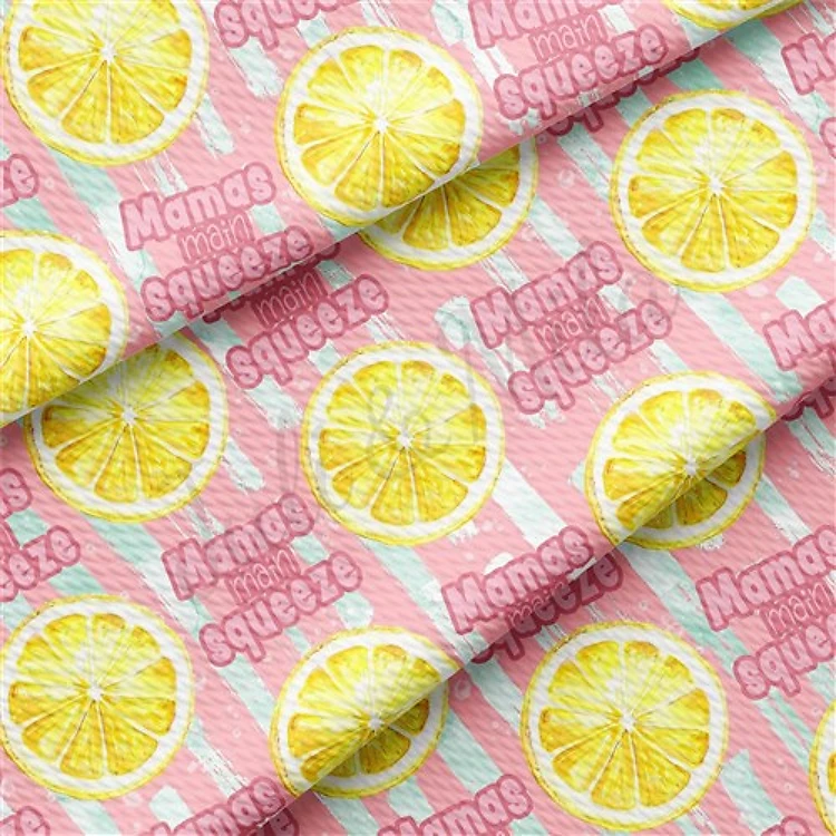 Mama's Main Squeeze Printed Liverpool Bullet Textured Stretch Solid Strip Thick Knit Jersey Fabric