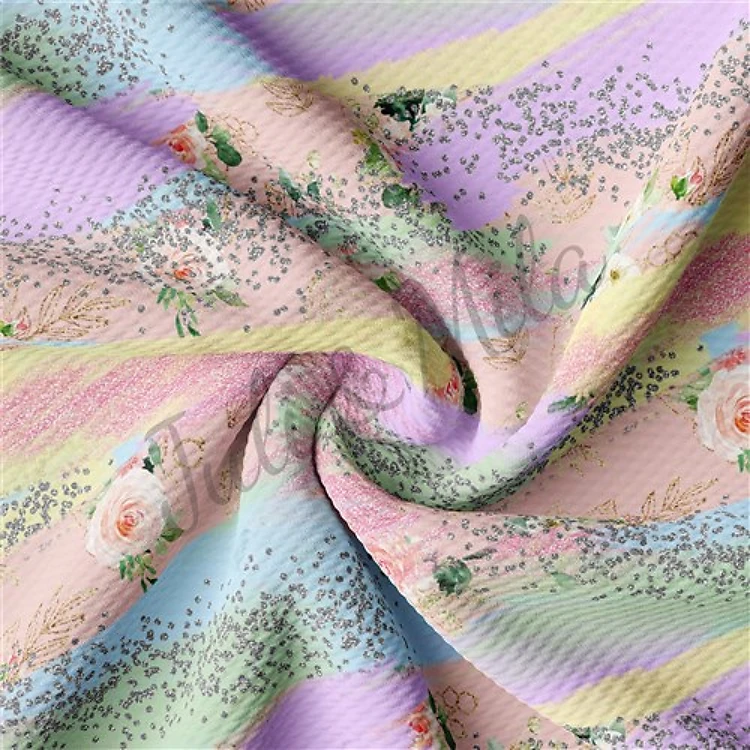 Easter Easter85 Liverpool Bullet Textured Stretch Solid Strip Thick Knit Jersey Fabric