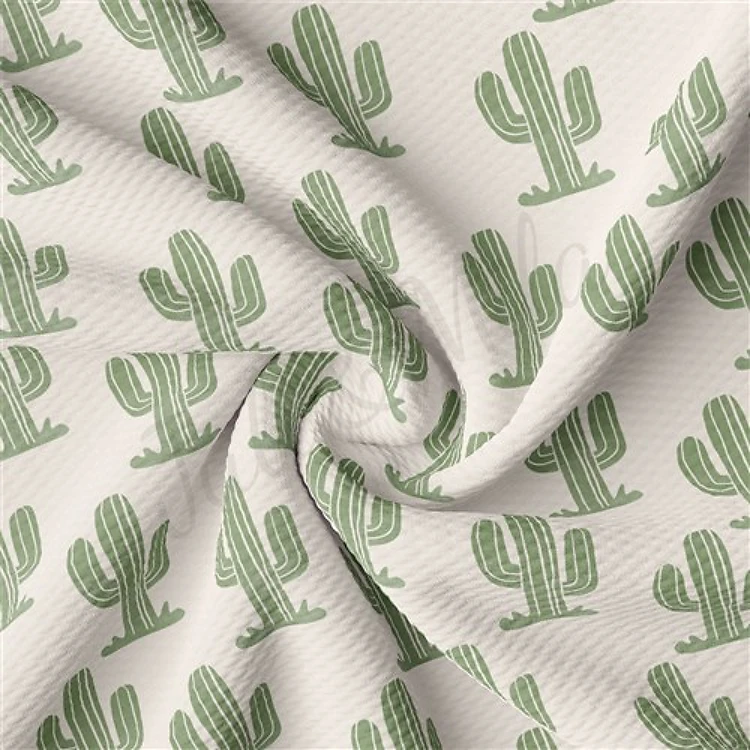 Western Boho Printed Liverpool 4 Way AA1943 cacti & Get a Free $89.99 Embroidery Bundle