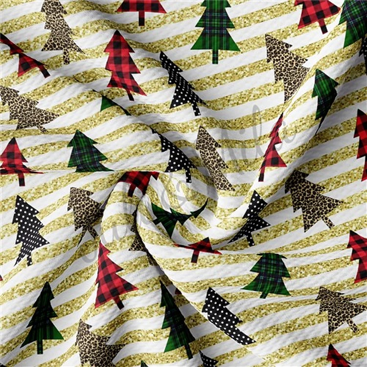 Christmas Liverpool Bullet Textured Stretch Solid Strip Thick Knit Jersey Fabric