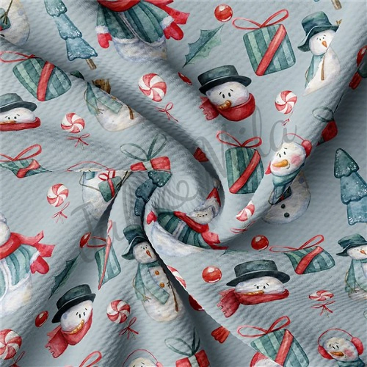 Christmas Liverpool Bullet Textured Stretch Solid Strip Thick Knit Jersey Fabric