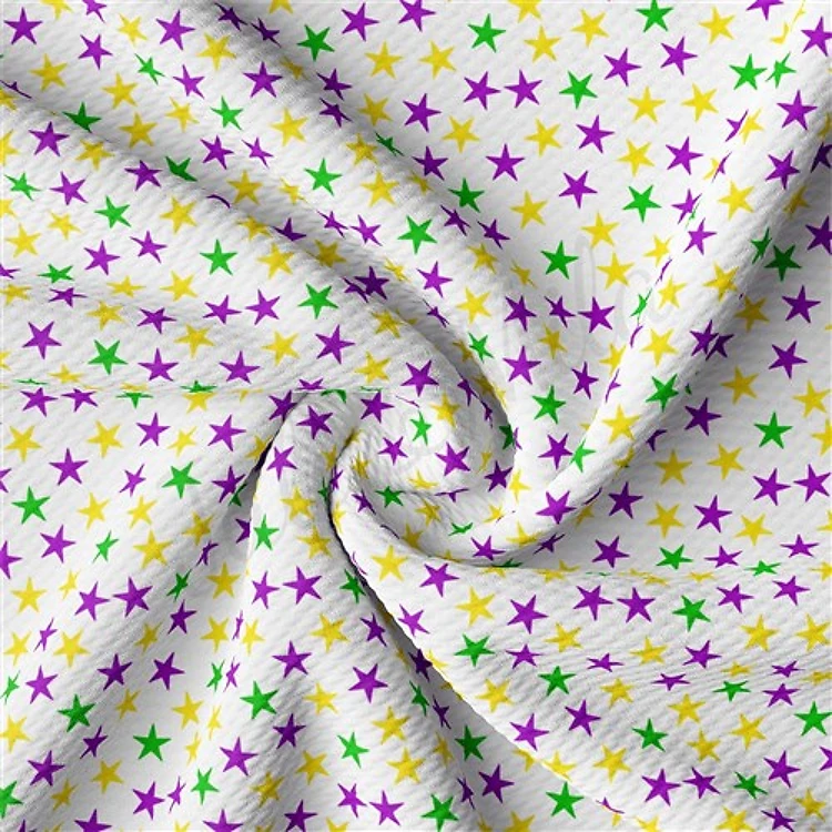 Mardi Gras AA2354 Liverpool Bullet Textured Stretch Solid Strip Thick Knit Jersey Fabric