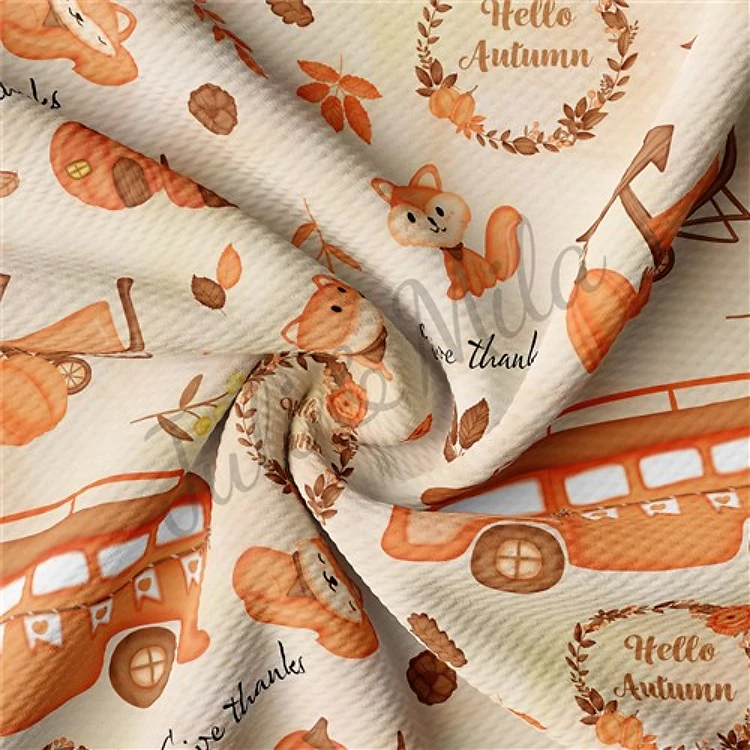 Fall Autumn Pumpkin Printed Fabric pumpkin116 & Get a Free $89.99 Embroidery Bundle
