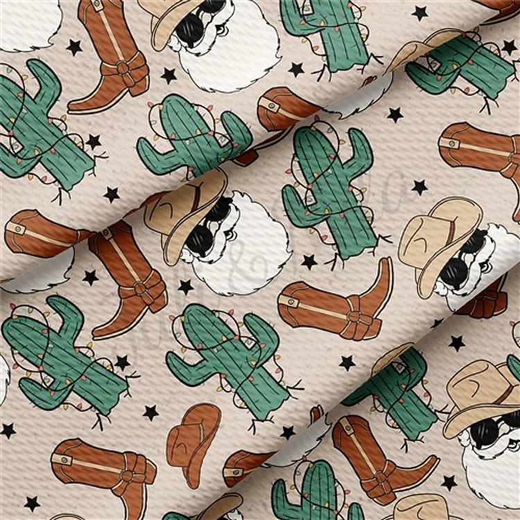 Christmas western Santa Fabric AA941 & Get a Free $89.99 Embroidery Bundle