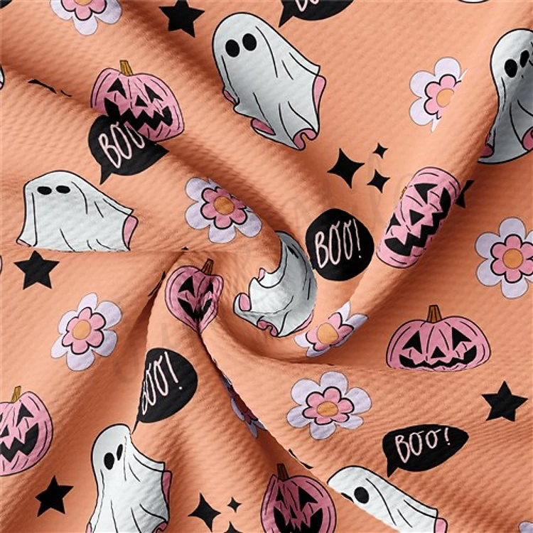 Fall Halloween Pumpkin Printed Liverpool AA1565 & Get a Free $89.99 Embroidery Bundle