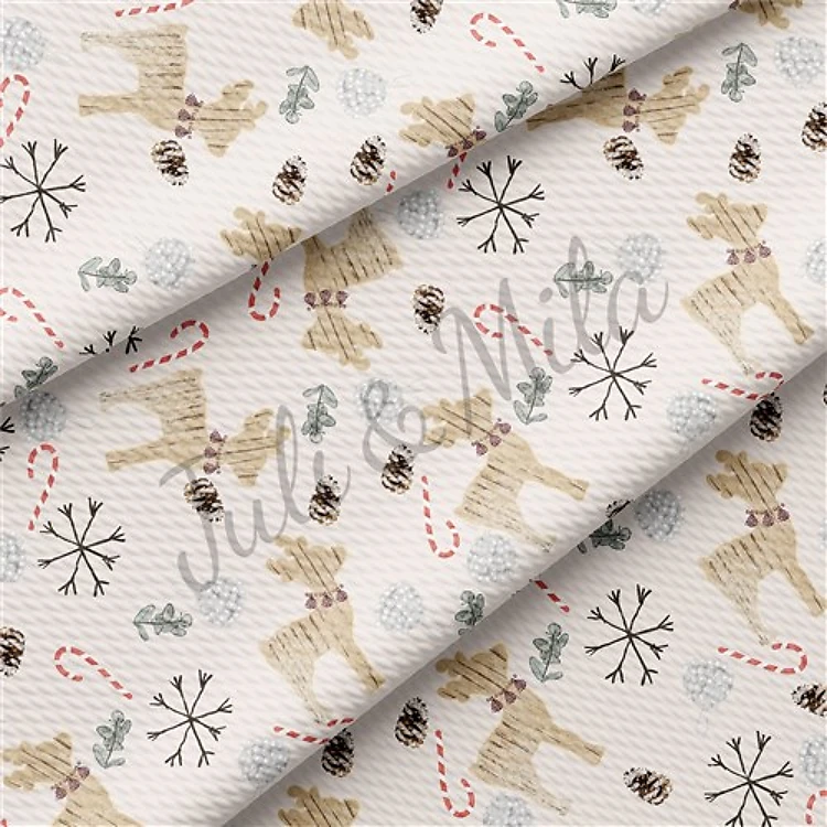 Christmas Printed Liverpool 4 Way Fabric AC9 & Get a Free $89.99 Embroidery Bundle